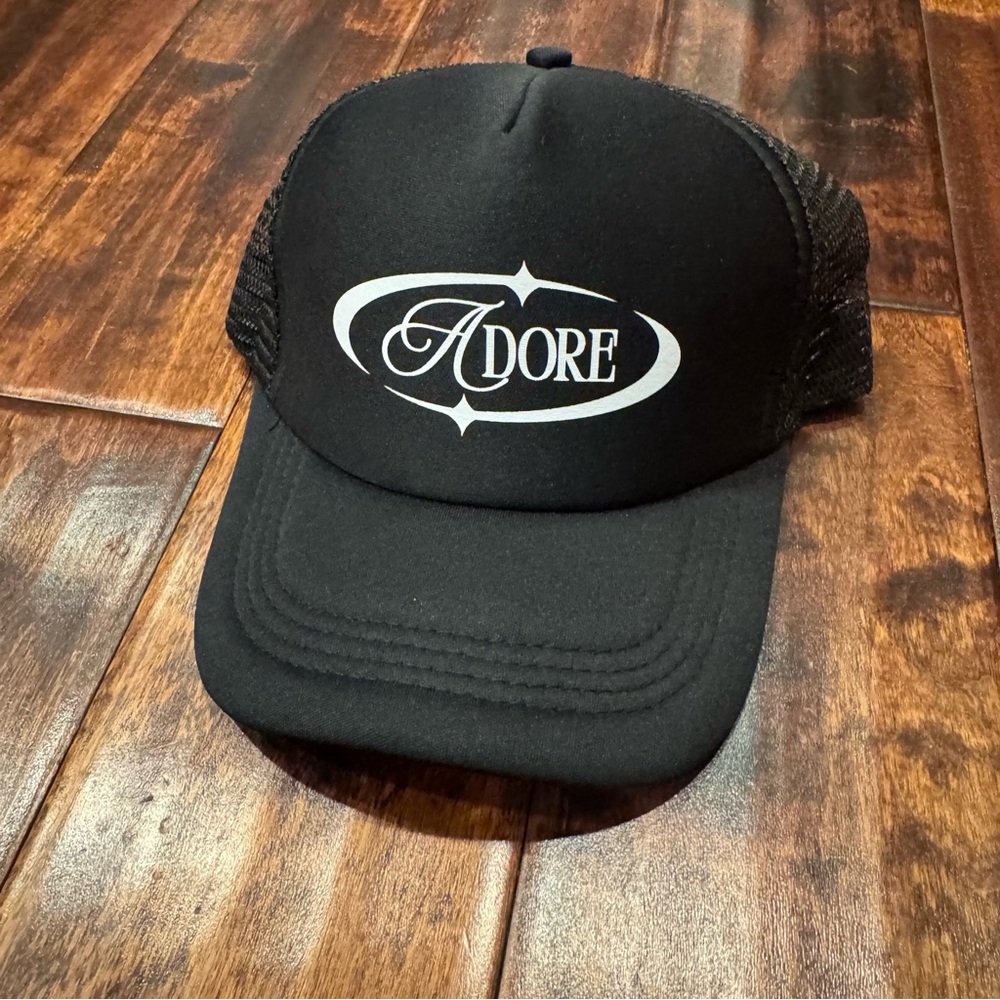 Adore Black Trucker Hat NWT